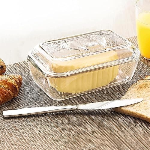 Luminarc European Tempered Glass Cow Butter Dish - 1 Pound Capacity thumbnail 3