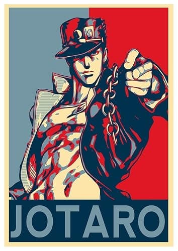 Instabuy Poster JoJo Propaganda Jotaro - A3 (42x30 cm) - Image 1