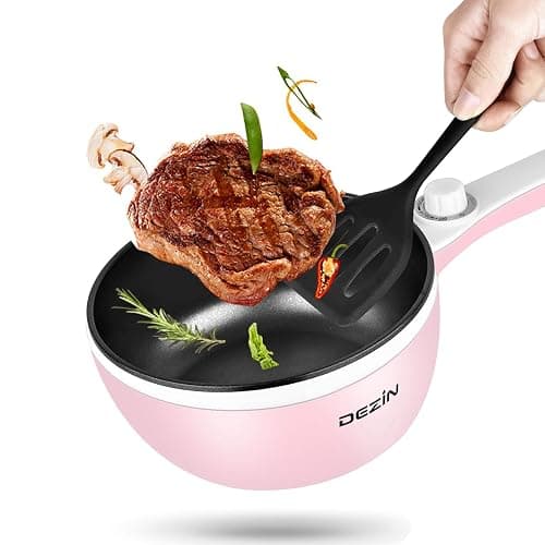 Dezin Hot Pot Electric Upgraded, Non-Stick Sauté Pan, Rapid Noodles Electric Pot, 1.5L Mini Portable Hot Pot for Steak, Egg, Fried Rice, Ramen, Oatmeal, Soup with Power Adjustment thumbnail 9