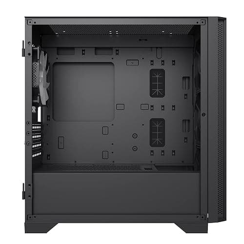 Montech AIR 100 ARGB Micro-ATX Tower with Four ARGB Fans Pre Installed, Ultra-Minimalist Design, Fine Mesh Front Panel, High Airflow, Unique Side Swivel Tempered Glass, Black thumbnail 4