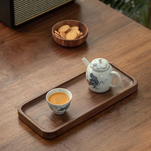 muso wood Petit plateau de service en bois de noyer - Rectangulaire - 30 x 13 cm - Plateau de service thumbnail 5
