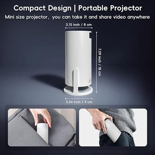 Portable Mini Projector with WiFi & Bluetooth, 1080P Supported, Native 480P, 100 ANSI Lumens,180° Rotation,Indoor Outdoors Video Projector Compatible with HDMI, USB, Phone, TV Stick, PC, PS5 thumbnail 6
