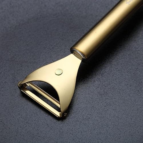 Gold Potato Vegetable Peeler, Kyraton Stainless Steel Apple Fruit Veggie Peeler with Gold Titanium Plating, Peelers for Kitchen Ergonomic Non Slip Handle,Set of 2 thumbnail 5
