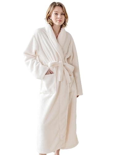 KORBLISS Robes for Women – Premium Plush Fleece Long Bathrobe for Women with Shawl Collar, Soft Warm Womens Robe - Image 1