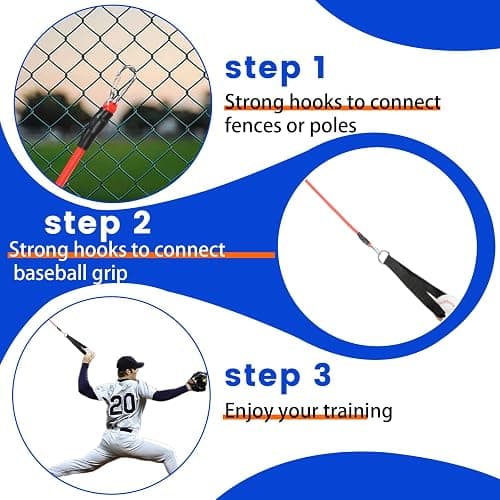 Davllin Baseball Resistance Trainer,Training Aid for Baseball Softball Pitchers,Interchangeable Grips to Build Arm Strength,Arm Bands for Baseball Players,Baseball Throwing Trainer,Great to Warm-Up thumbnail 4