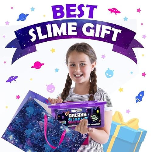 Original Stationery Galaxy Slime Kit for Kids Ages 8–12, DIY Space Slime Set with Glow-in-the-Dark Stickers & Galactic Glitter, Fun Cosmic Craft for Creative Play, Christmas Gift for Boys & Girls thumbnail 7
