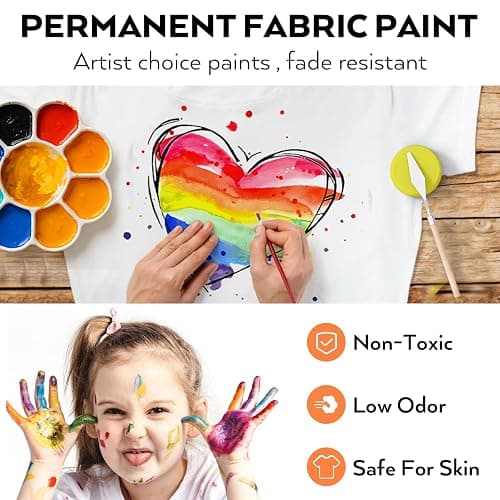 Nicpro Black Fabric Paint for Furniture, 8.45 oz (250 ml) Fabric Paint for Clothes Permanent, Soft Rich Pigment Non-Toxic Textile Paint for Fabric DIY Crafts T-shirts Shoes Jeans for Kid Adult thumbnail 4