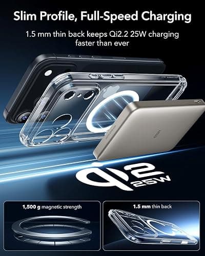 ESR for iPhone 17 Pro Max Case, Camera Control, Compatible with MagSafe, Shockproof Military-Grade Protection, Magnetic Phone Case for iPhone 17 Pro Max, Classic Hybrid Case, Clear thumbnail 5