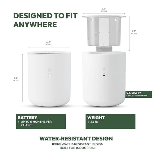 LeafyPod 8 Inch Smart Self Watering Planter with WiFi Bridge & App Control – AI Plant Care System with Sensors, Automatic Watering, Alerts – Modern Indoor Planter for Houseplants | Cordless thumbnail 2