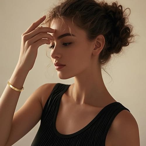 Kenizum 18K Gold-Plated Love Bangle Bracelets for Women, Silver Cross Bangle Bracelets, Waterproof Stainless Steel Friendship Jewelry, Valentines Christmas Birthday Gifts for Her thumbnail 3