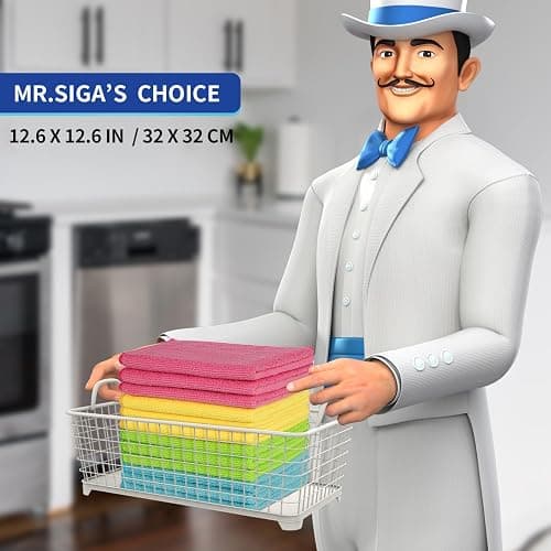 MR.SIGA Microfiber Cleaning Cloth,Pack of 12,Size:12.6" x 12.6" thumbnail 2