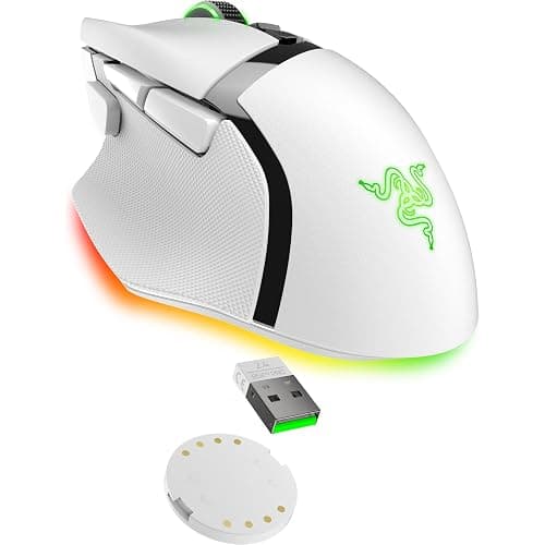 Razer Basilisk V3 Pro Customizable Wireless Gaming Mouse: Fast Optical Switches Gen-3 - HyperScroll Tilt Wheel - Chroma RGB - 11 Programmable Buttons - Focus Pro 30K Optical Sensor - White thumbnail 7