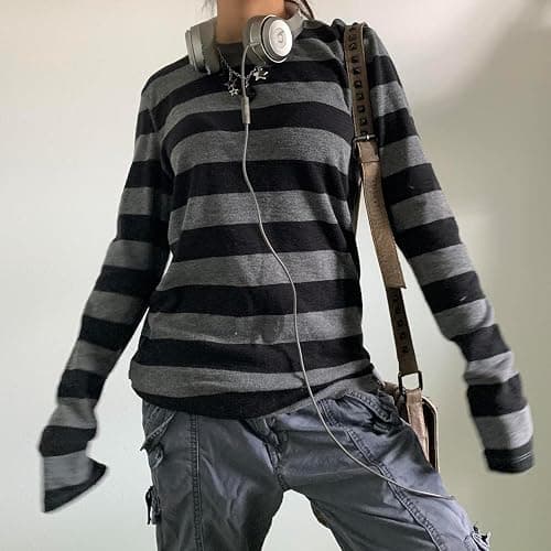 Long Sleeve T-Shirt Teen Tee Tops Y2k Fairy Grunge Streetwear thumbnail 2