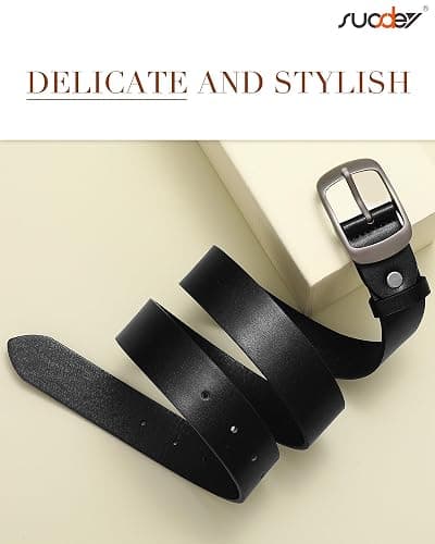 SUOSDEY Women Belts For Jeans Dresses Pants Ladies Leather Waist Belt with Elegant Buckle, Width 1.3" thumbnail 5