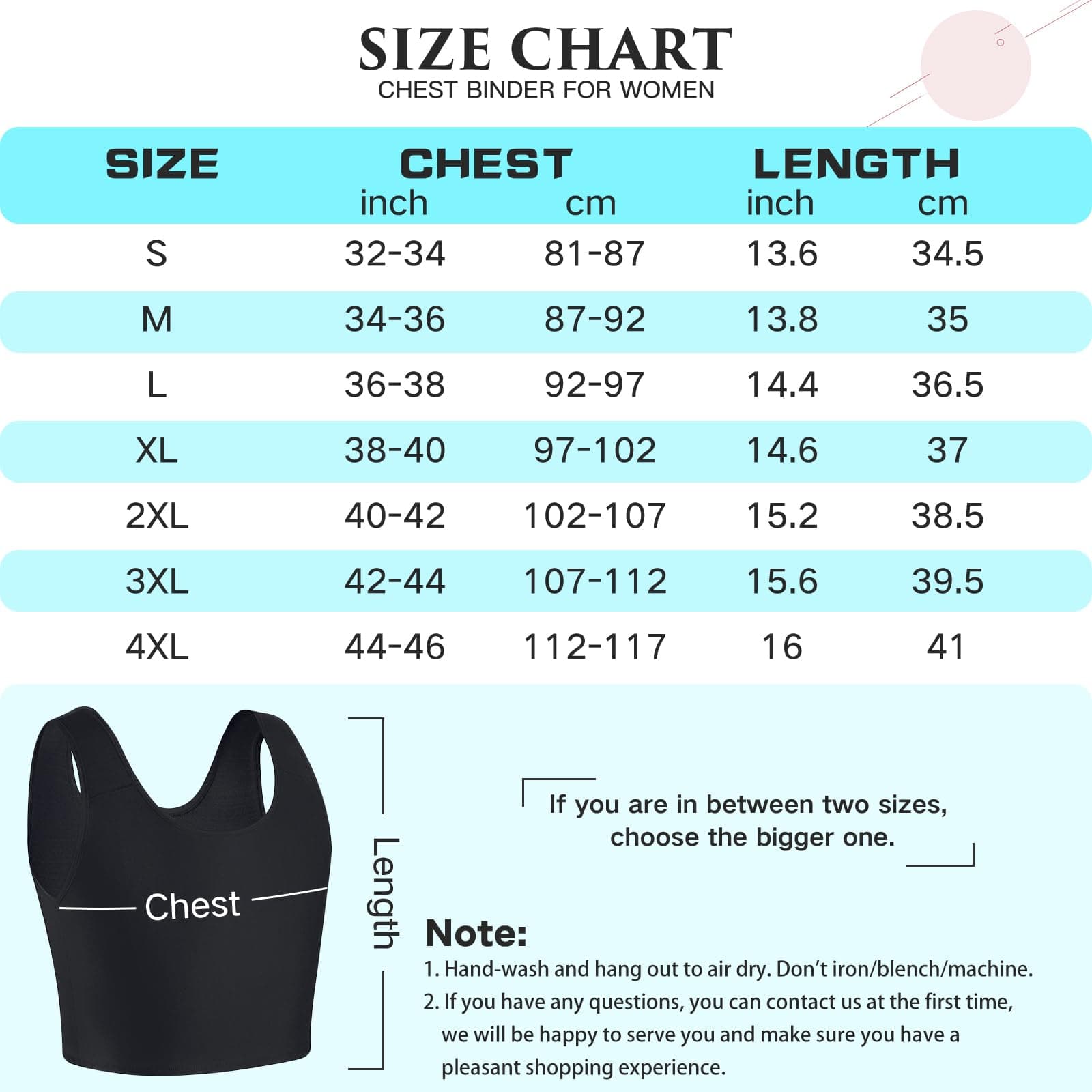 XUJI Half Chest Binder for Transgender Compression - FTM Pullover Design Binder thumbnail 6