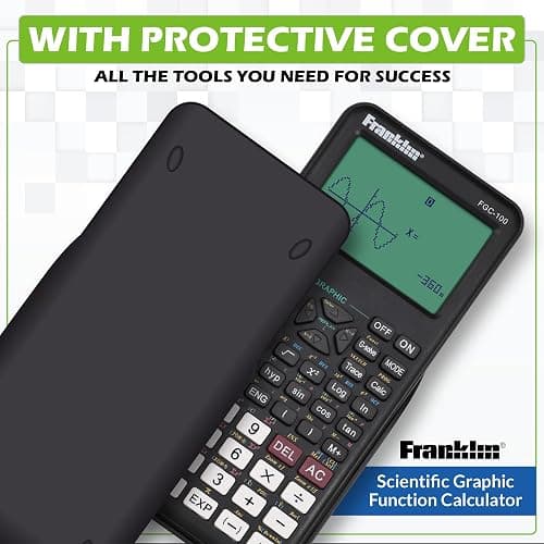 Franklin Scientific Graphing Calculator with 3 Operating Modes - Scientific Calculator Includes 20 Built-in graphs - Ideal for Beginner and Advanced Courses with Protective Cover - White thumbnail 6