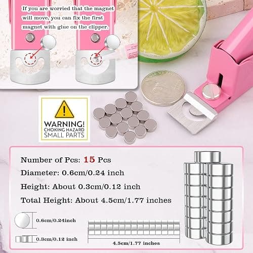 Light Pink Metal Premium Nail Clippers with Magnets Sizers for Acrylic Nails, False Nail Cutters for Nail Tips Fake Nail Trimmer Manicure Pedicure Sharp Clip Nail Tool Supplies For Salon Beauty thumbnail 2