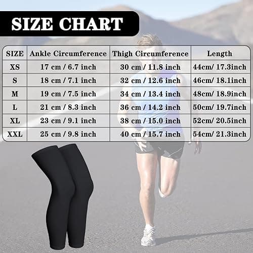 Skylety Compression Leg Sleeve Full Length Leg Sleeves Sports Cycling for Men Women, Running, Basketball thumbnail 4