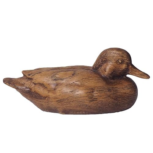 Hymmah Wooden Texture Duck Home Decor Statue Rustic Home Decorations for Living Room, Boho Sculpture Resin Animal Collectible Figurines for Indoor Decor - Image 1