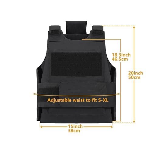 KUIEDIS Tactical Vest for Men,Adjustable Training Vest,Suitable for Light Outdoor Movement Vest thumbnail 6