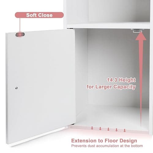 Xilingol Kids Toy Storage Organizer W/8 Removable Toy Bins, 4-Tier Toy Organizers W/6 Storage Cubbies, Kid Bookshelf and Toy Storage for Playroom, Bedroom, Kids Room, Classroom thumbnail 8