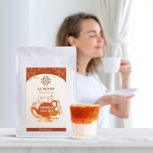 LA MOON TEA - Premium Thai Tea Mix Powder Special Blend Assam Loose Leaf Tea Original From Thailand Make Thai Hot, Iced Thai Tea Taste thumbnail 5