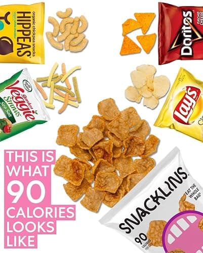 SNACKLINS Plant Based Crisps 4 Flavor Variety - Nacho, BBQ, Teriyaki, Chesapeake Bay - Gluten Free, Grain Free, 100% Kosher, Crunchy Puffed Snack Only 90 Calories Per Bag - .9oz Bag (Case of 12) thumbnail 6