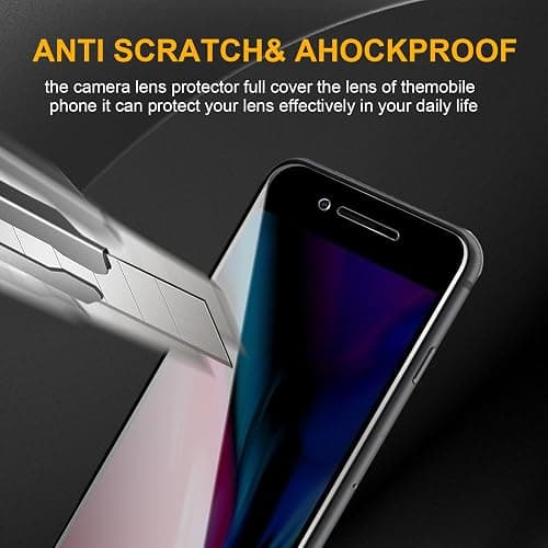 Nixinioo 3 Pack Privacy Screen Protector for iPhone 8 Plus/7 Plus, Anti Spy Tempered Glass 9H Hardness, Black Protector Anti Spy, Bubble Free, Anti-Scratch thumbnail 5