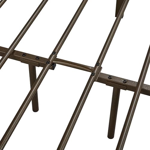 Yaheetech Classic Metal Platform Bed Frame Mattress Foundation with Victorian Style Iron-Art Headboard/Footboard/Under Bed Storage/No Box Spring Needed/Queen Size Bronze thumbnail 8