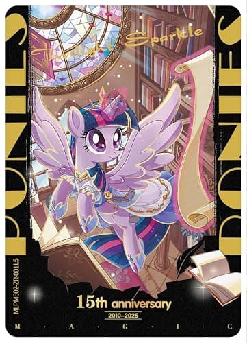 KAYOU My Little Pony Friendship Eternal Cards, Moon Edition Series 2, English, 12 Blister Packs Display with Promo Card, Anniversary Celebration Theme thumbnail 4