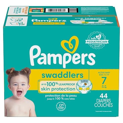 Pampers Baby Diapers - Swaddlers - Size 7, 44 Count, Ultra Absorbent Disposable Infant Diaper - Size 7 - 44 thumbnail 16
