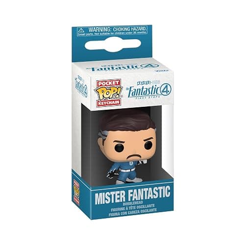Funko Pop! Keychain: The Fantastic Four: First Steps - Mister Fantastic - Fantastic Four (2025) Novelty Keyring - Collectable Mini Figure - Stocking Filler - Gift Idea - Official Merchandise thumbnail 2