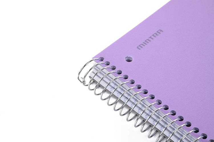 Mintra Office Durable Spiral Notebooks, 5 Subject (Lavender, College Ruled 1pk) thumbnail 5
