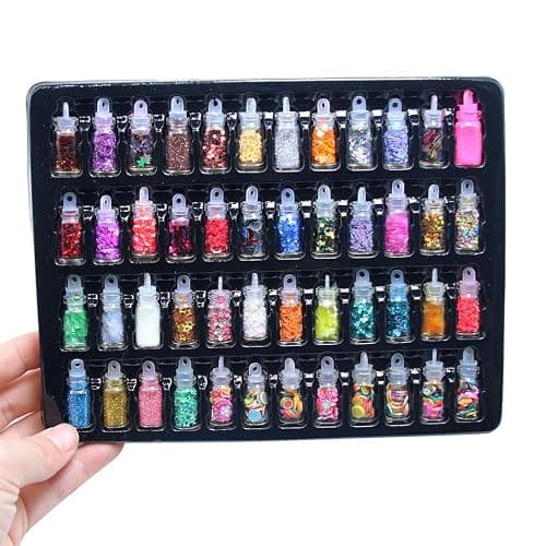 Slime Kits, 48 Colors DIY Slime Accessories Sequins/Glitter Filling Slime Plush Toys Slime DIY Kit Gift Box Filled Glass Bottle DIY Doll Stuffed Crafts Decoration thumbnail 3