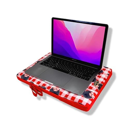 Sonix | Puffy Laptop Sleeve | 15-16 Inch, Quilted Pillow Puffer Laptop Carrying Case, Computer Sleeve | Monchhichi Check thumbnail 2