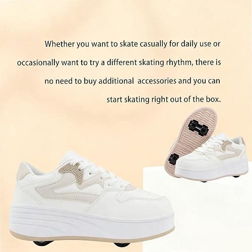 ANEFUN Roller Skate Shoes for Women Girls Sneakers with Detachable Wheels Sport Shoe Suitable for Halloween Christmas Birthday Party Gifts thumbnail 6