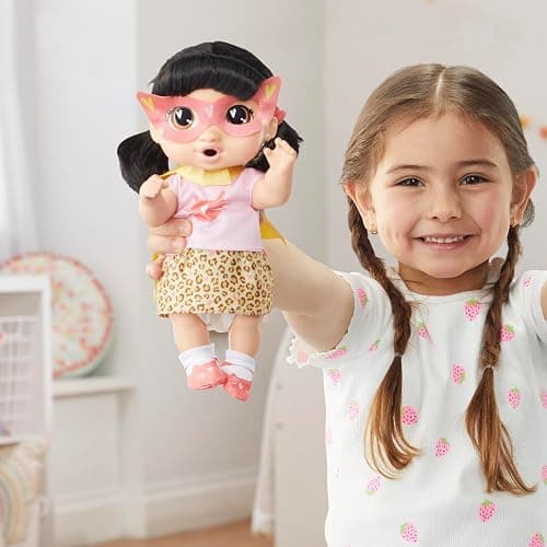 Baby Alive Super BFF Katie Kat Black Hair Dress Up Baby Doll Playset, 11 Inches, Toys for 3 Year Old Girls & Boys & Up (Amazon Exclusive) thumbnail 8