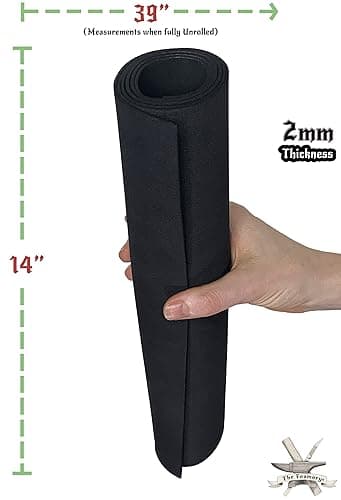 Shape Retention EVA Cosplay Foam 2mm (1mm-10mm) 14x39 inch Black or White High Density EVA Foam Sheets. Premium 85 kg/m3 Heat Shape Material for DIY Convention or Halloween Costumes by The Foamory thumbnail 4