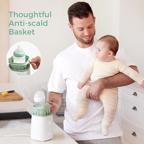 Momcozy Smart Baby Bottle Warmer & Steam Bottle Sterilizer, Fast Baby Milk Warmer with Accurate Temperature Control and Automatic Shut-Off, Multifunctional Bottle Warmers for Breastmilk or Formula thumbnail 8