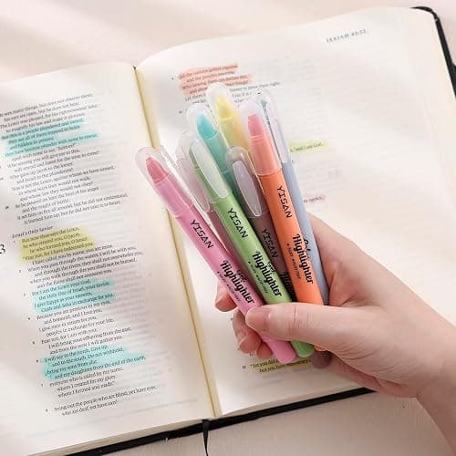 YISAN Bible Highlighters, Bible Marker Pens, Pastel Bible Highlighters, Marker Pens Set, 8 Colours, 70641 thumbnail 3