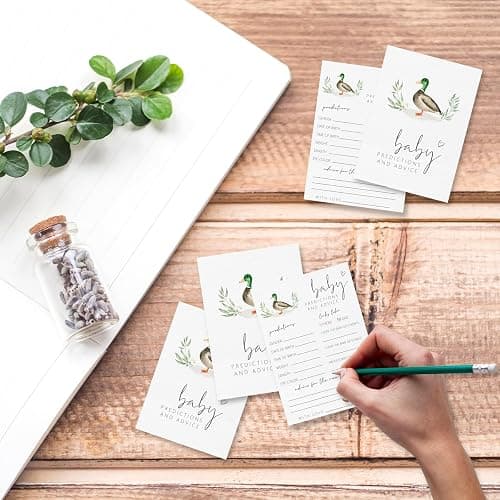 CWIOQPYI Hilarious Mallard Duck Baby Shower Games, Double-Sided Baby Gender Reveal Party Game, A Little Cutie is on The Way Gender Neutral Party Supplies-B05 thumbnail 2