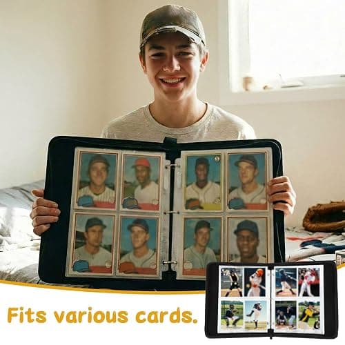 Jaloro Ice Cream Drip Baseball Card Binder Trading Card Binder Portable Collector Cardholder Baseball Album Case for Boys Sports Game Supplies(Ice Cream,White,440 Pocket) thumbnail 5