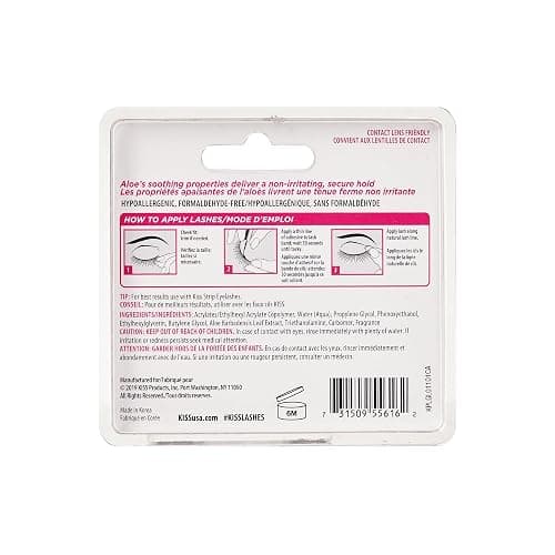 KISS Lash Adhesive, Lash Glue, 24hr Strip Eyelash Adhesive, Clear, Includes Lash Adhesive, Long Lasting Wear, Can Be Used with Strip Lashes and Lash Clusters thumbnail 8