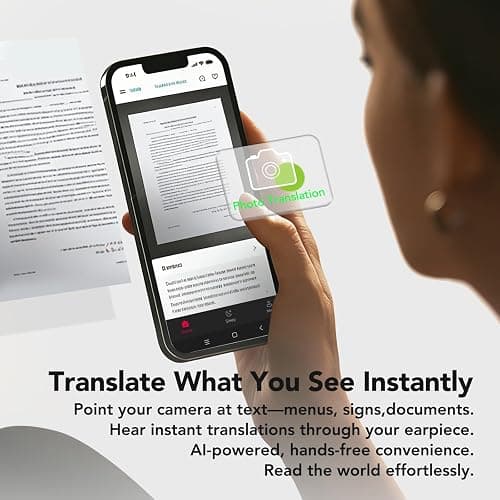 MINISO MS105 AI Translation Earbuds Real Time, Translator Earbuds Support 134 Languages with APP, Bluetooth 6.0 Translator Headphones Compatible with iOS & Android, for Travel Business thumbnail 7