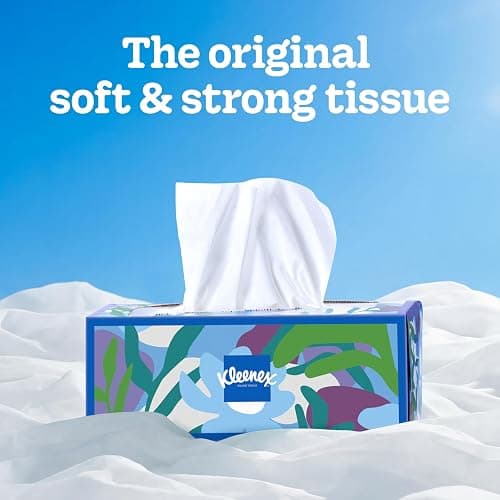Kleenex Trusted Care Facial Tissues, 3 Flat Boxes, 160 Tissues per Box, 2-Ply (480 Total), Packaging May Vary thumbnail 5