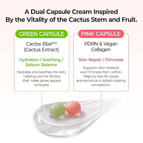 Dr.Melaxin Cactox Pore Dual Capsule Cream – Pore Minimizing Hydrating Face Cream with Cactus Extract, PDRN & Vegan Collagen for Firmness & Skin Repair thumbnail 3