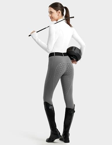 FitsT4 Sports Women's Full Seat Riding Tights Active Silicon Grip Horse Riding Tights Equestrian Breeches thumbnail 4