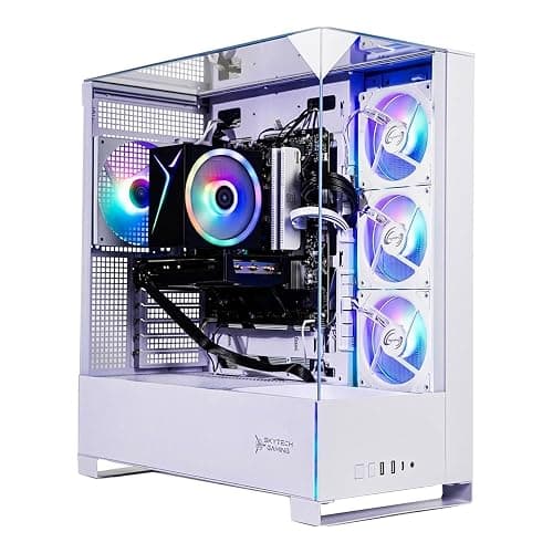 Skytech Gaming Archangel 5 Gaming PC, Intel i5 14400F 2.5GHz, NVIDIA RTX 5060, 1TB NVMe SSD, 16GB DDR5 RAM 6000, 750W Gold PSU, Wi-Fi, Win 11, Desktop - Image 1