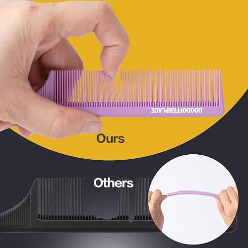 Goodofferplace 3 PCS Rat Tail Combs with Metal Pick for Braiding,Parting | Parting Rattail Teasing Comb,for Women Girls Curly Hair Detangling,Fine Tooth Comb for Salon Styling Tool(Pink Purple Green) thumbnail 4