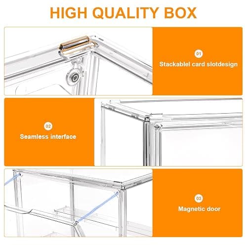 Acrylic Display Case for Collectibles Clear Display Box for Figures with Magnetic Door, Stackable Design, Dustproof, Miniature Display Shelf for Action Figures,Display Box Display Case(1PCS) thumbnail 6